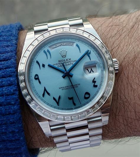 rolex arabic daydate|Rolex Day-Date arabic numerals.